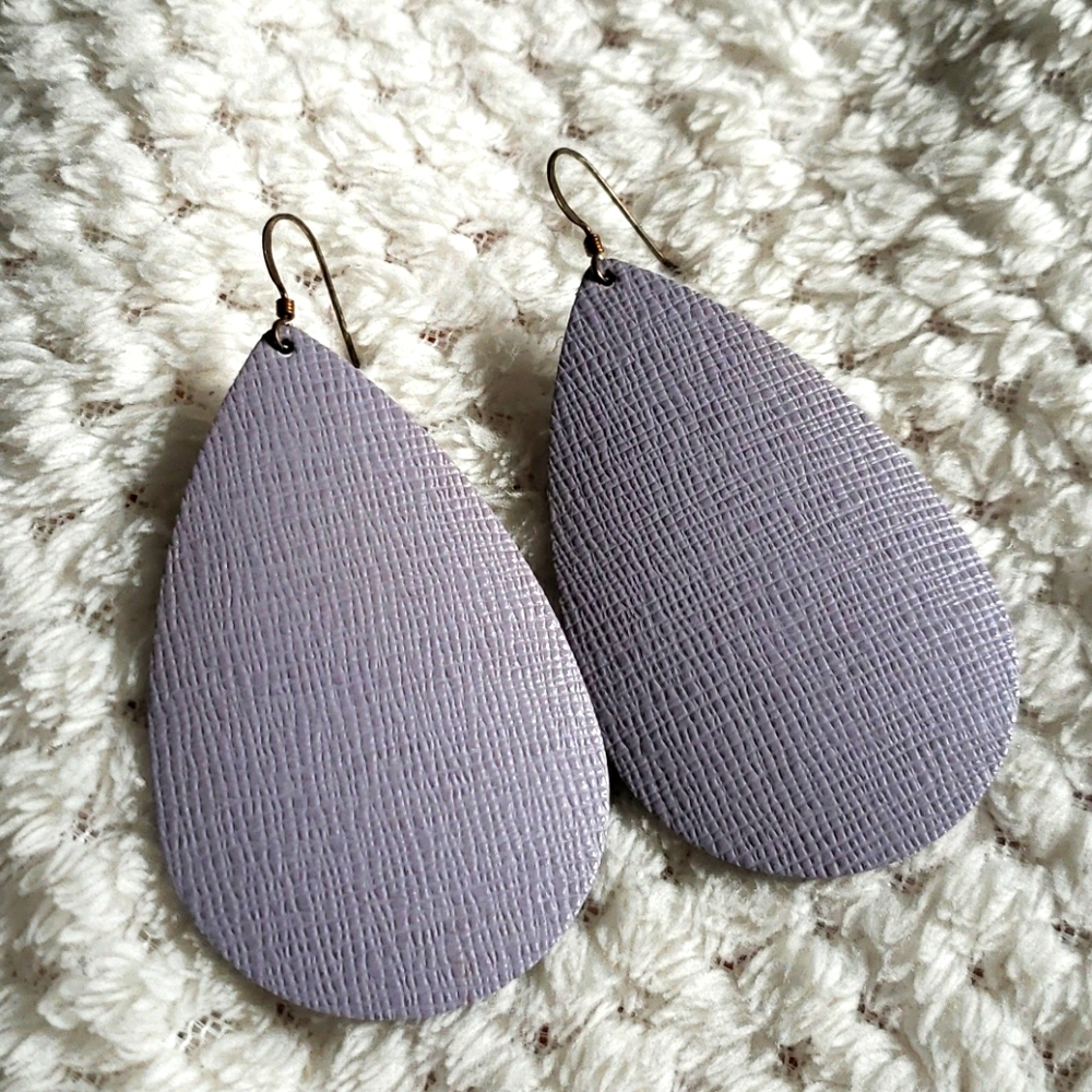 Nickel and Suede Earrings